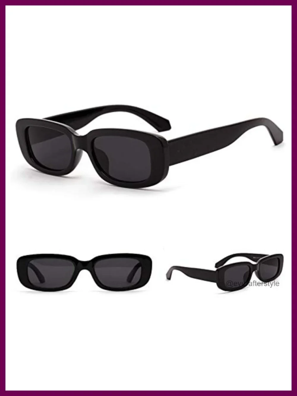 Chunky Rectangle Sunglasses for Women UV400 Protection